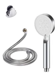 By-Ka 5 Fonksiyon Duş Başlığı Kolay Montaj Duş Askısı 1,5 Krom Duş Hortumu Duş Seti - 1