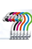 By-Ka shpx Renkli Silikonlu Oynar Başlıklı 2 Fonksiyonlu Spiral Musluk Başlığı - Siyah nslm 1037065 - 4
