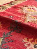 188x77 cm El Dokuma Türk Kilim, Ender Desenli Harika Kilim, Şık Boho Stili Ev Dekoru, Nostaljik Kilim - 8