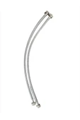 By-Ka Flex Taharet Bağlantı Hortumu Paslanmaz Çelik 1/2-3/8-50 Cm (2 ADET) - 1