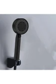 By-Ka 5 Fonksiyonlu Su Tasarruflu Duş Başlığı+ Siyah Mafsal+ 150 Cm Siyah Hortum thumbnail 3