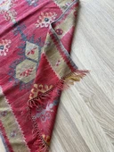 188x77 cm El Dokuma Türk Kilim, Ender Desenli Harika Kilim, Şık Boho Stili Ev Dekoru, Nostaljik Kilim - 5