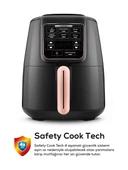 Karaca Air Pro Cook 3 in 1 XL Ev Yemeği, Közleme, Sulu Yemek Tencereli Airfryer Rosegold 4 Kişilik Fritöz - 4