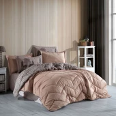 Hobby Comfort Yorgan Seti -Çift Kişilik - Tully Kahve - 1