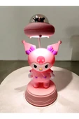 kuromi  figürlü şarjlı kalemtraş çekmeceli masa/gece lambası pembe - 2