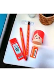 versatil kalem -kurşun kalem- mikro 120 li uç-renkli silgi-emoji kalemtraş  seti - 2