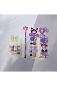 2 li kuromi silikon kartela toka seti my melodi kuromi yumurtlayan kalem hediyeli - 3