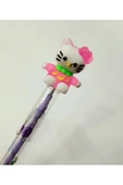 Unicorn Ponpon Kalem - Hello Kıtty Yumurtlayan Kalem Taşlı Tüylü Versatil Kalem Seti - 3