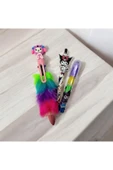 KUROMİ Tüylü Tükenmez Kalem Kuromi ,My Melody kuromi versatil  kalem -yumurtlayan silgi - 3