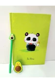 PANDA OKUL -HATIRA-ANI GÜNLÜK DEFTERİ -AVAKADO JEL KALEM-AVAKADO KALEMTRAŞ OKUL SETİ - 1