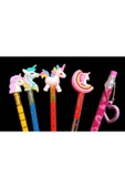 Unicorn Mix Başlıklı Kurşun Kalem Seti 4 Lü 3 Kurşun Kalem 1 Kırmızı Kalem Kadife Kalem Hediyeli - 1