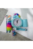 UNİCORN kalemlikli masa saati-UNİCORN tüylü kalem ve yumurtlayan kalem-unicorn anahtarlık seti - 5