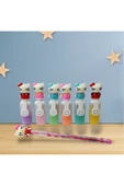 HELLO KITTY  6  lı çantalı fosforlu kalem seti yumurtlayan kalem hediyeli - 2