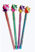 Unicorn Başlıklı Yumurtlayan Kurşun Kalem 4 Lü Set Unicorn Face - 2