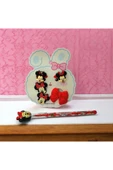 minnie mause 5 li lastik toka seti minnie mause kalem hediyeli - 1
