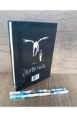 Death Note Anime sert Kapaklı lastikli Defter-2 adet Death Note Anime kalem - 2