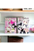 My Melody Kuromi Hello Kitty 16 sayfa Boyama Kitabı Sticker Maske Seti - 1
