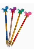 Unicorn Başlıklı Kurşun Kalem Seti 4 Lü 3 Kurşun Kalem 1 Kırmızı Kalem - 1