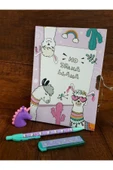 Lama Kilitli Hatıra Defteri-unicorn Versatil Kalem ,unicorn Uç, Unicorn Silgi Seti - 1