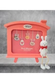 ayıcıklı ayakları sallanan çocuk resim çerçevesi pembe - 1