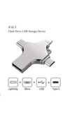 ONREZ   Flash Bellek 4 In 1 Usb Type-c Ios Lightning Otg Hepsi Bir Arada Usb 3.0 64 Gb - 1