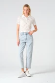 Polo Yaka Dantel Top Beyaz - 4