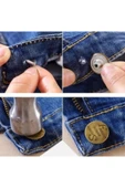 Sermet Süs Dünyası Kot Pantolon Düğmesi Metal Bay-bayan (5'li Paket) Pratik Kullanım - 2