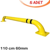 Araç Park Bariyeri Demiri Otopark Ayırıcı Stoperi Lastik Yaslama Demiri 110cm Ø60mm 2.5mm (5 ADET) - 1