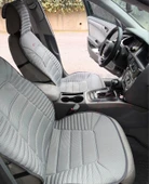 3'lü Gri Oto Koltuk Minderi Set-Ergonomik Lüks Koltuk Minderi Gri-Ön 2 Koltuk ve Arka Oturak - 2