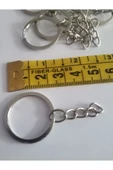 Sermet Süs Dünyası 10 Adet 25mm (GÜMÜŞ) Renkli Anahtarlık Halkası Makrome Amigurimi - 3