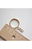 Ritzz Anahtarlık Halkası Zincirli // 24mm // 25 Adet // Gold - 1