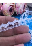 Sermet Süs Dünyası 10 Metre Güpür Dantel Kurdele Beyaz Alman Danteli ( En : 1 Cm) - 2