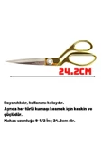 Artus Tedarik Profesyonel Metal Terzi Makası Altın Renkli Ve Iplik Temizleme Makası - 3