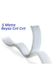 Sermet Süs Dünyası 5 Metre Beyaz Cırt Cırtlı Bant-kaliteli Cırt Bant-cırt Cırt Band-çift Taraflı Cırt En 2cm X Boy 5 Mt - 1