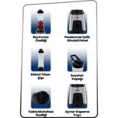 GOLDMASTER MİXUP GM-7259 KİŞİSEL BLENDER INOX thumbnail 2