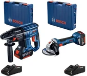 Bosch GBH 180-Li Kırıcı-Delici + GWS 180-Li Taşlama 18 V 2x4 Ah Elektrikli El Aletleri Seti - 1