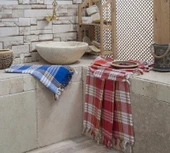 2 Adet Hamam Peştemali Havlu Peştemal Hamam Havlusu Banyo Havlusu - 2