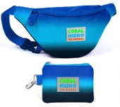 Coral High Lacivert Mavi Gradyan Bel Çantası ve Bozuk Para Çantası Seti - Erkek Çocuk thumbnail 1