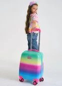 Coral High Çok Renkli Kız Çocuk Tatil/Seyahat Seti (Valiz-Bel Çantası-Cüzdan) thumbnail 2