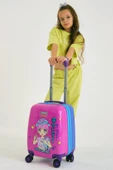 Coral High Pembe K-Pop Baskılı Kız Çocuk Dört Tekerlekli Valiz - 2