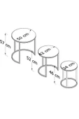 ECOL DESİNGS Ecol Zigon Sehpa Takımı Ceviz - 2