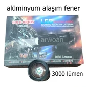 Km-106 Metal El Feneri, Ultra Güçlü El Feneri, Cree T6 Led 5000 Lümen - 2