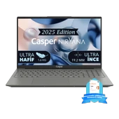 Casper Nirvana X600.1342-DV00X-G-F-OFM365 Intel Core i5-13420H 32GB RAM 500GB NVME SSD Freedos + Microsoft® Office 365 Bireysel (1 Yıllık) Hediye - 1