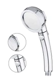 KUSTAR Aç-kapa Krom 3 Fonksiyonlu Duş Başlığı Ve Gümüş Pvc Banyo Duş Hortumu 1,5 Metre - 4