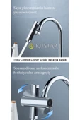 KUSTAR Füme Tasarruflu 4 Modlu Şelale Ayarlanabilir Musluk Başlığı Mutfak Eviye Bataryası Lavabo Bataryası - 4