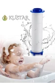 KUSTAR 5 Fonksiyonlu 3 Adet Yedek Filtreli Siyah Çelik Banyo Duş Başlığı Su Tasarruflu Tazyikli Kireç Önler - 2