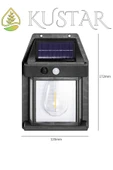 KUSTAR Sensörlü Kendiliğinden Yenilenebilir Güneş Enerjili Solar Bahçe Duvar Aydınlatması Dekoratif Lamba - 8