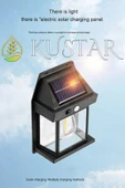 KUSTAR Sensörlü Kendiliğinden Yenilenebilir Güneş Enerjili Solar Bahçe Duvar Aydınlatması Dekoratif Lamba - 2