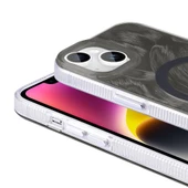 Apple iPhone 13 Kılıf Magsafe Şarj Özellikli Fırça Boya Desenli Redclick Palet Kapak - 4
