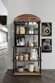 messer COFFEE TIME ÇOK AMAÇLI DOLAP KAHVE KÖŞESİ MADRAN CEVİZ - 2